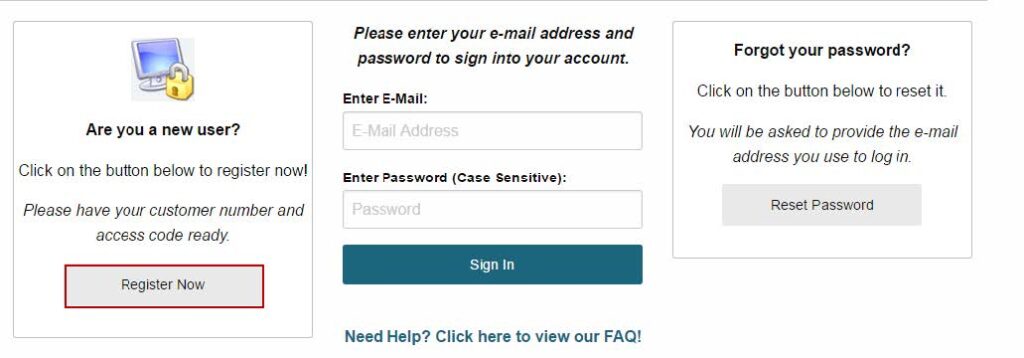 Registering for a new account