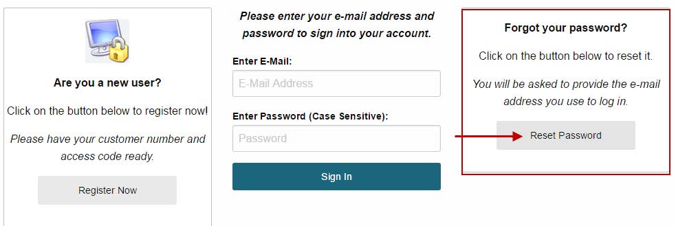 Resetting your password