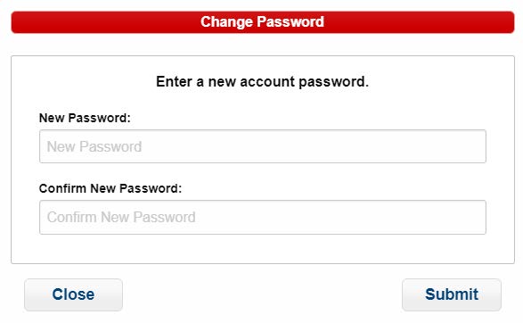 entering a new password
